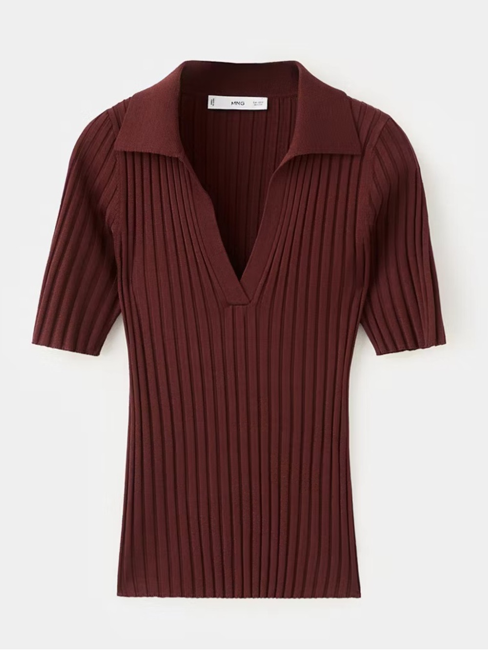Mango V-Neck Knit Shirt